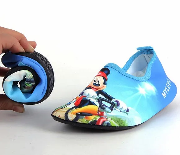Mickey Printed Lovely Kids Beach Shoes #Blue #Beach Shoes