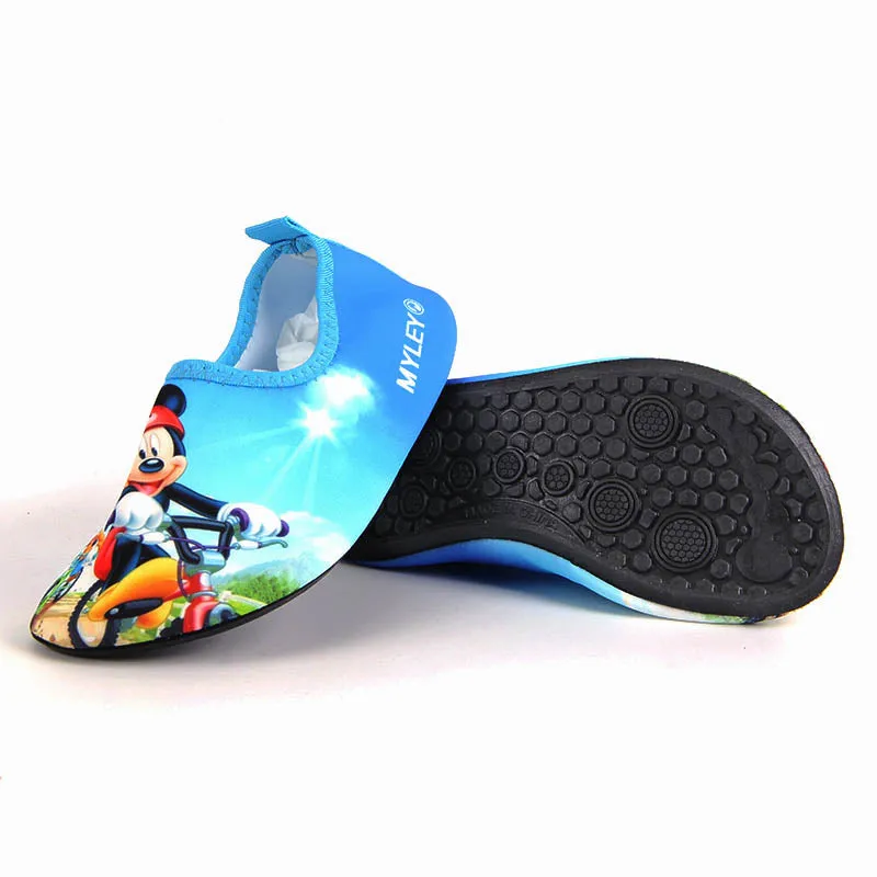 Mickey Printed Lovely Kids Beach Shoes #Blue #Beach Shoes