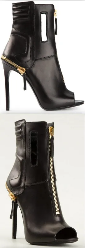 Open-Toe Ankle Boots