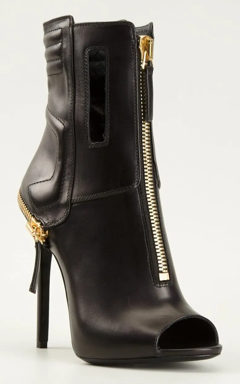 Open-Toe Ankle Boots
