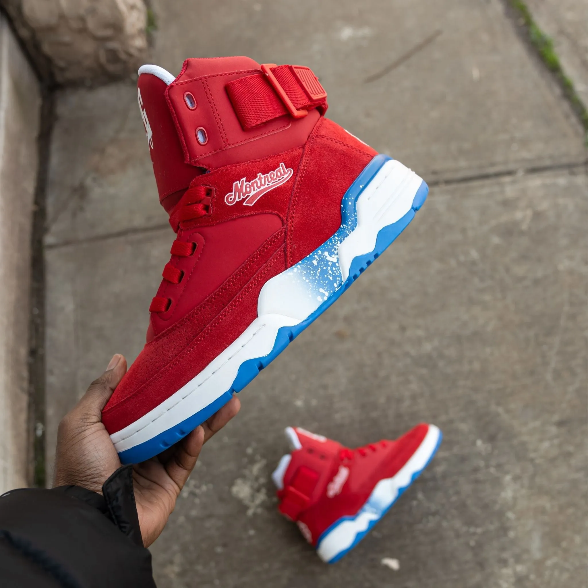 Patrick Ewing Athletics Men's 1BM02079-616 33 HI MONTREAL Red Royal White Basketball Shoes