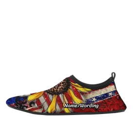 Personalized gifts business names, custom business gifts Personalized Aqua Shoes, Beach slip on Shoes, Custom Water Shoes,1902-23020065