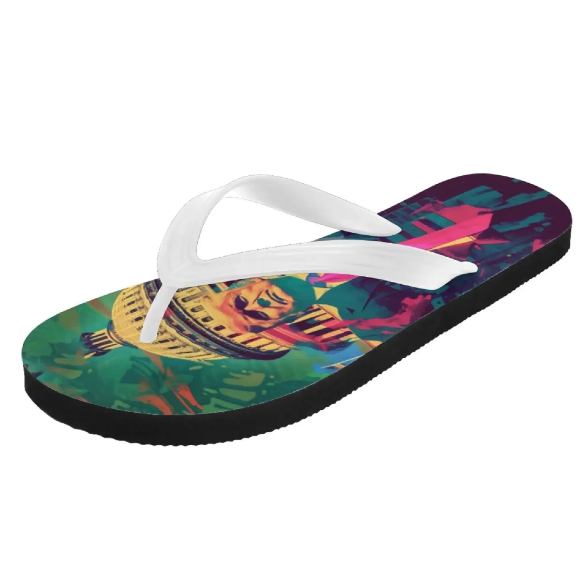 Personalized Trump Flip Flops, Custom Patriotic Flip Flops, MAGA Unisex Slippers