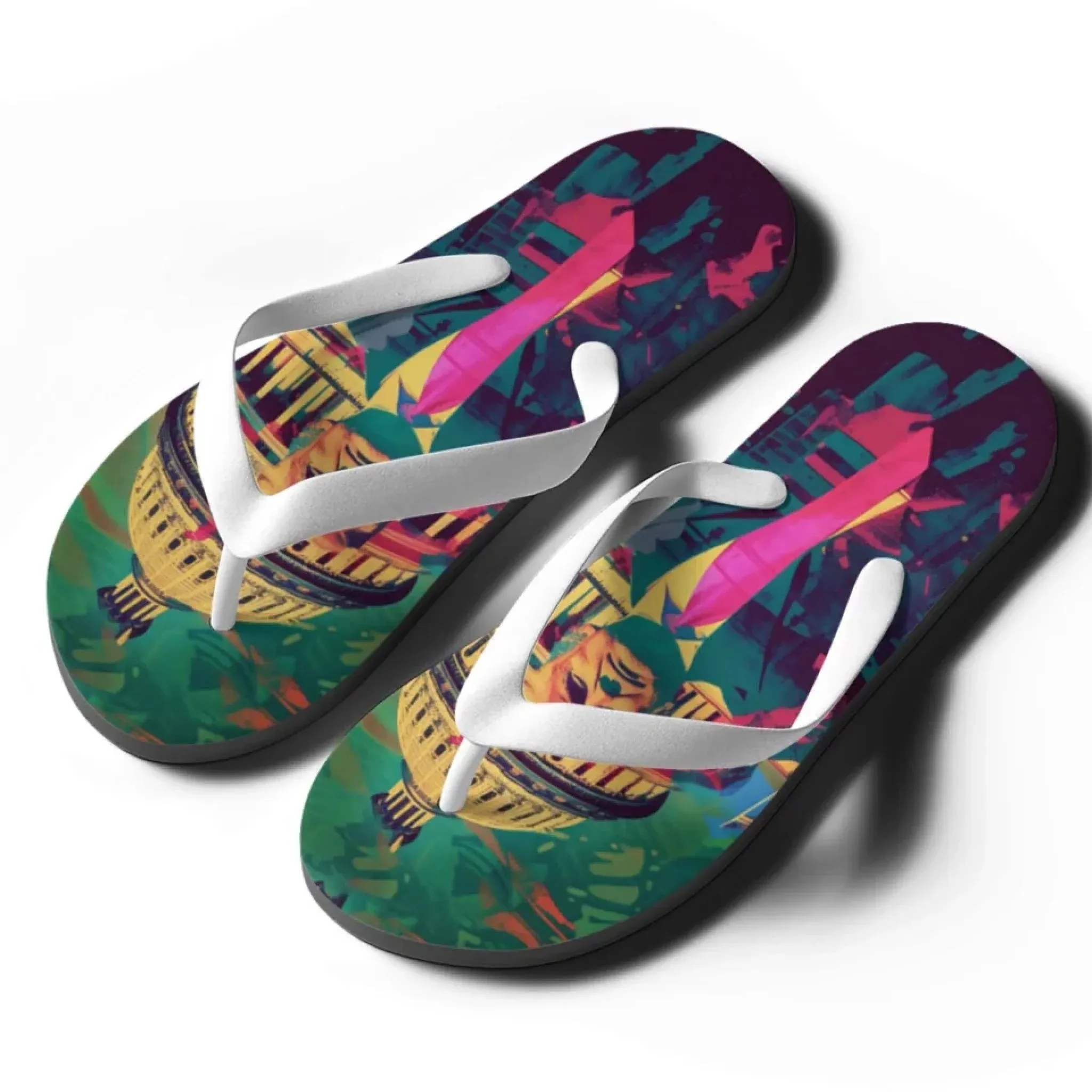 Personalized Trump Flip Flops, Custom Patriotic Flip Flops, MAGA Unisex Slippers