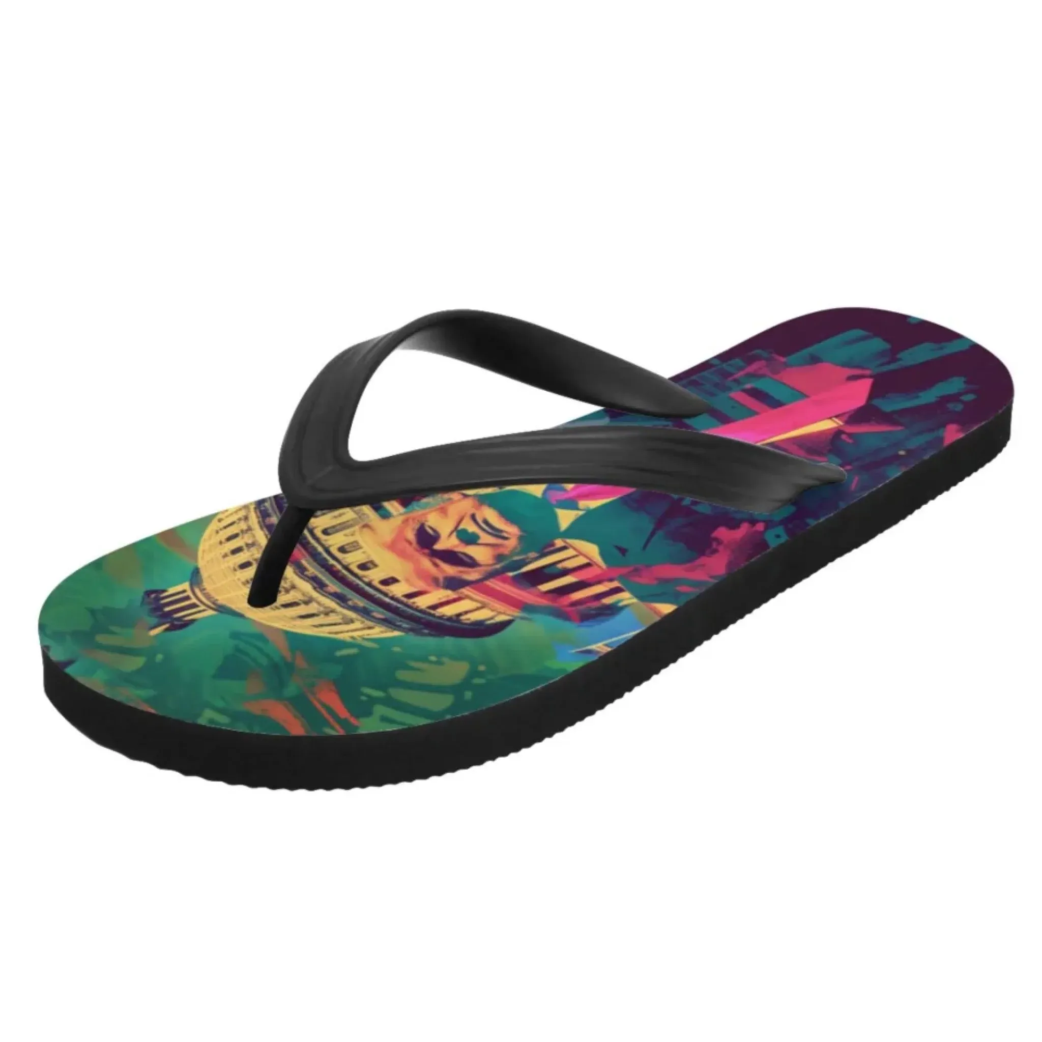 Personalized Trump Flip Flops, Custom Patriotic Flip Flops, MAGA Unisex Slippers