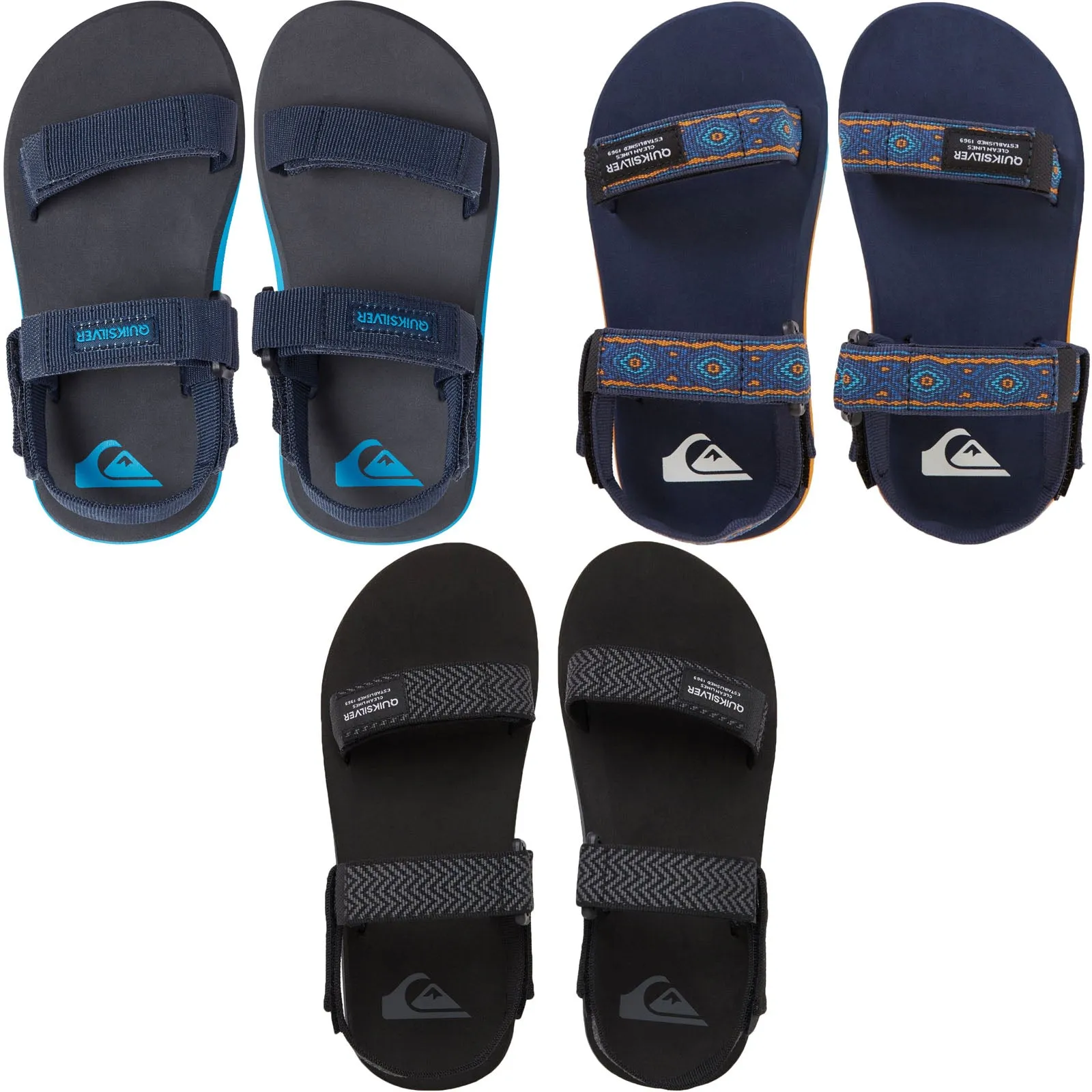 Quiksilver Kids Monkey Caged Strappy Flip Flops - Blue