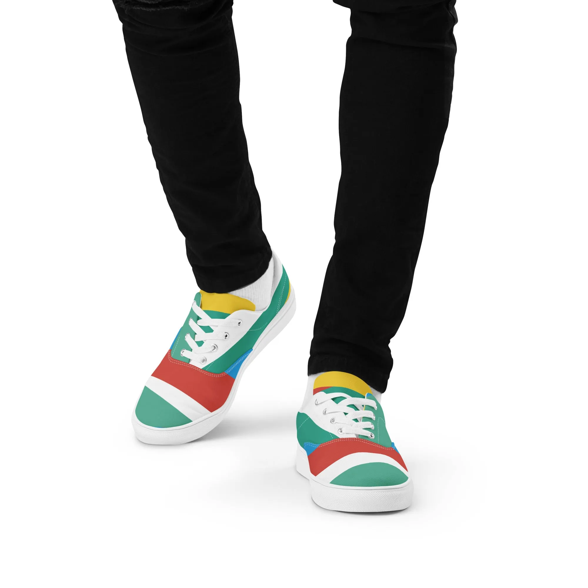 RAY OF LIGHT Men’s Lace-Up Canvas Shoes