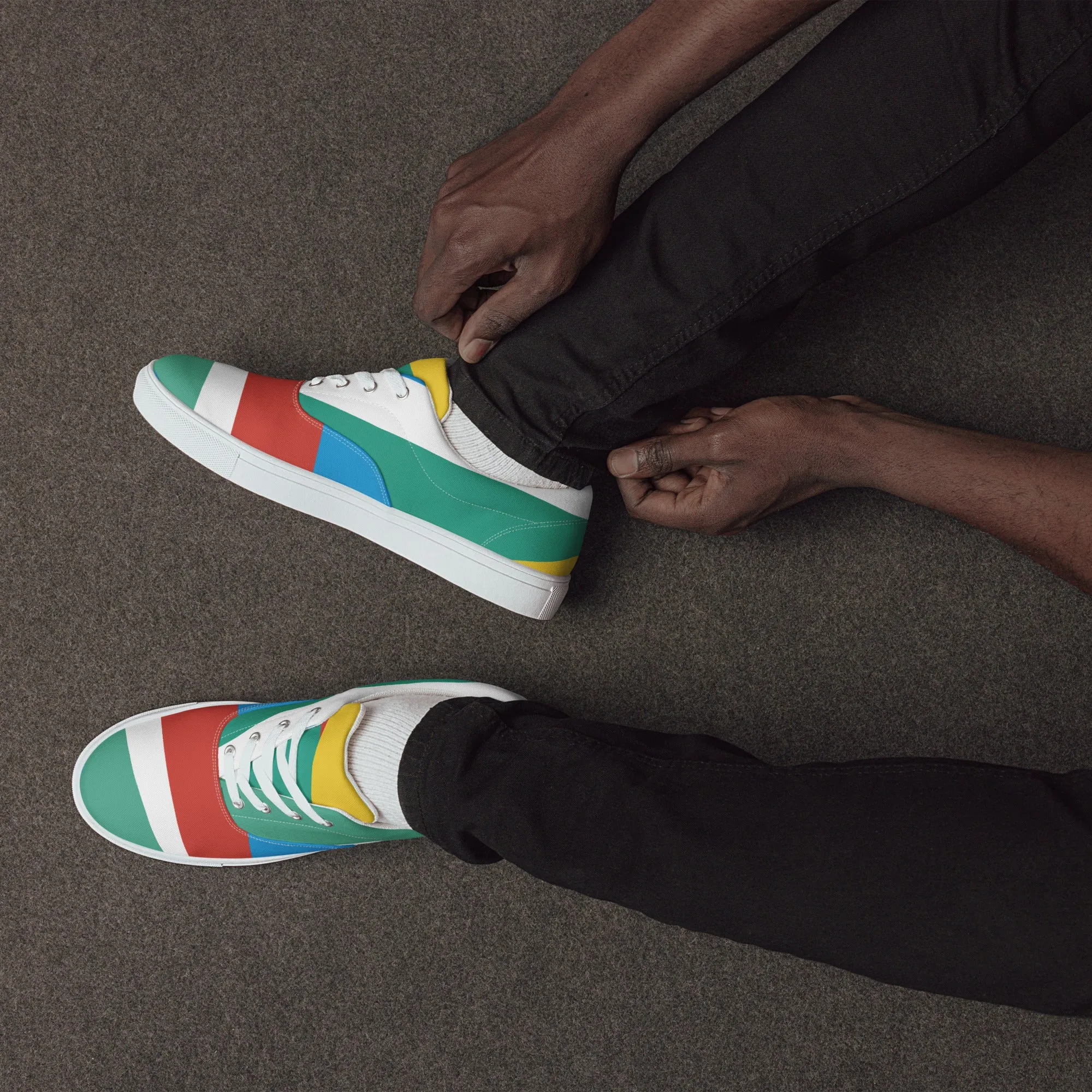 RAY OF LIGHT Men’s Lace-Up Canvas Shoes
