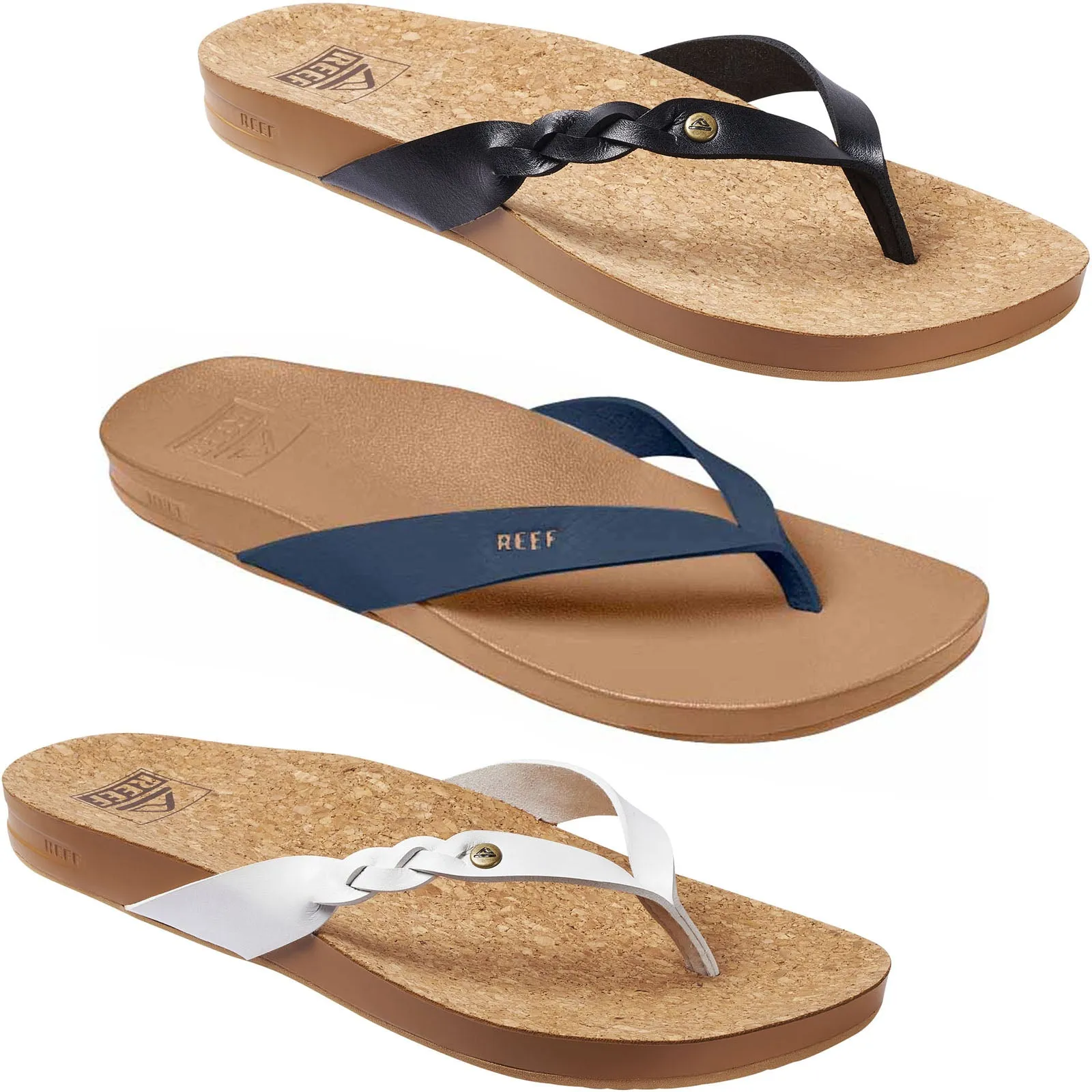 Reef Womens Cushion Court Twist Flip Flops