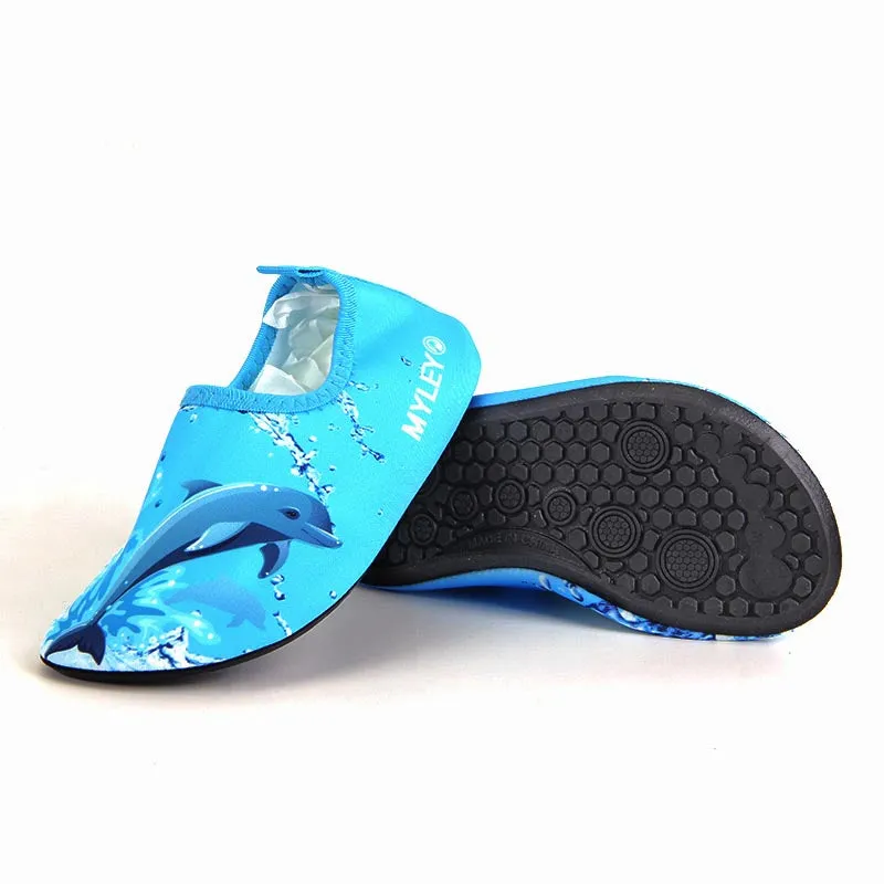 Shark Printed Lovely Kids Beach Shoes #Blue #Beach Shoes