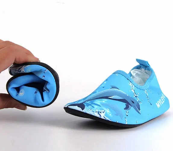 Shark Printed Lovely Kids Beach Shoes #Blue #Beach Shoes
