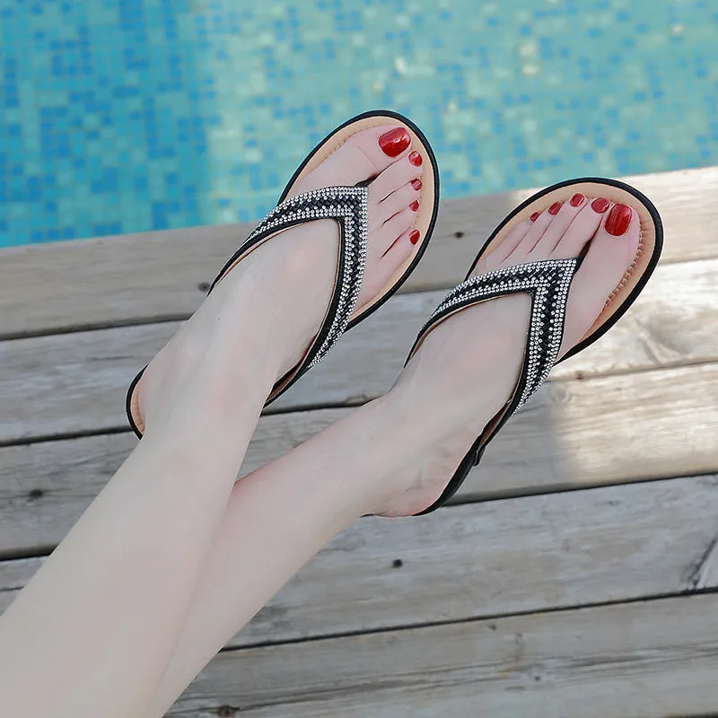 SIKETU | Women's Beads Flip Flops Fashion Comfort Sandals