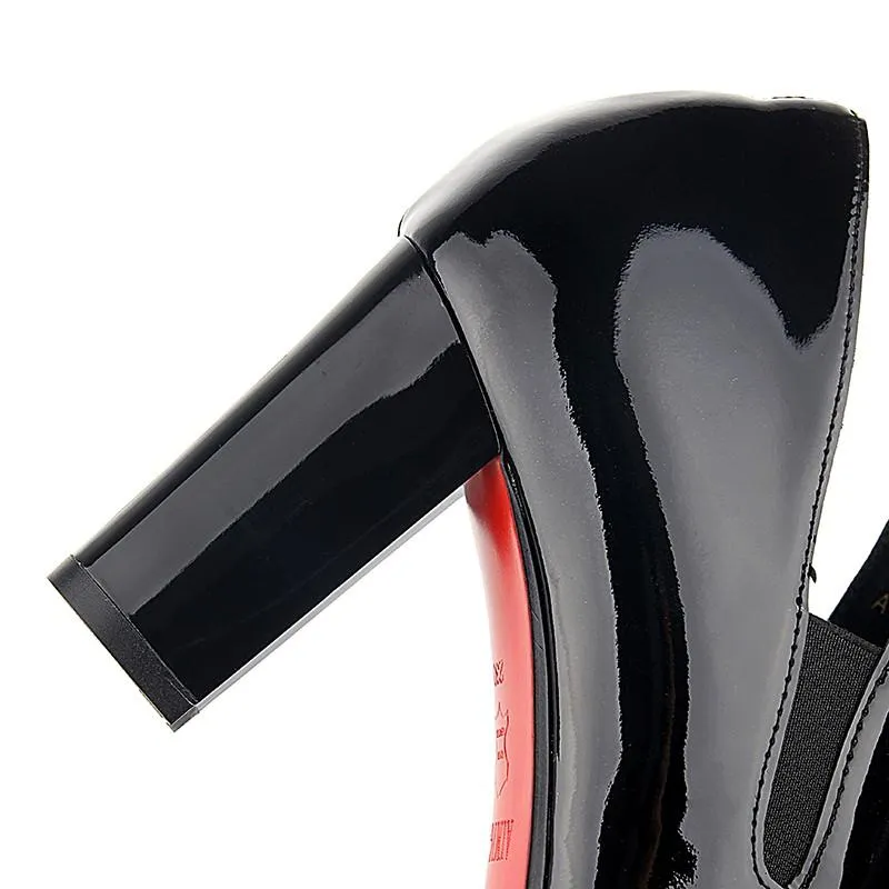 Square Toe High Heel Pumps