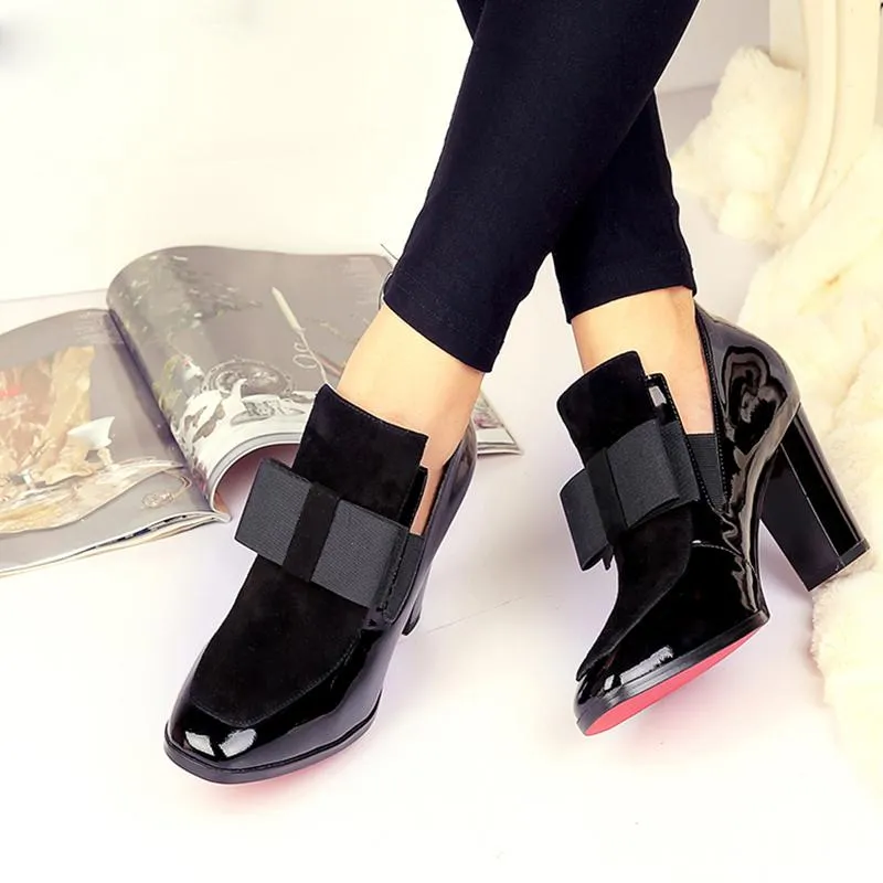 Square Toe High Heel Pumps