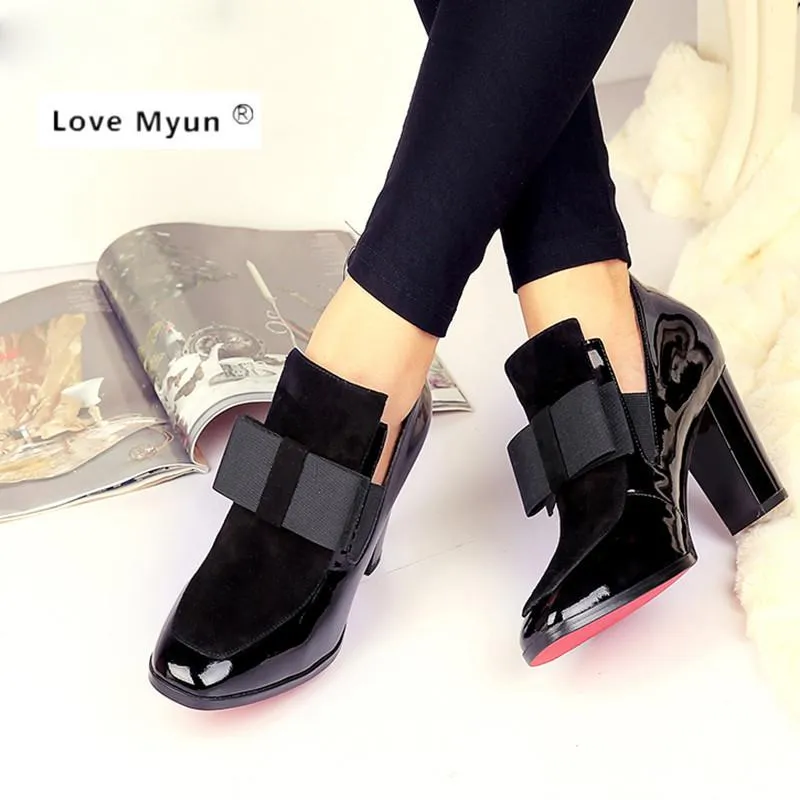 Square Toe High Heel Pumps