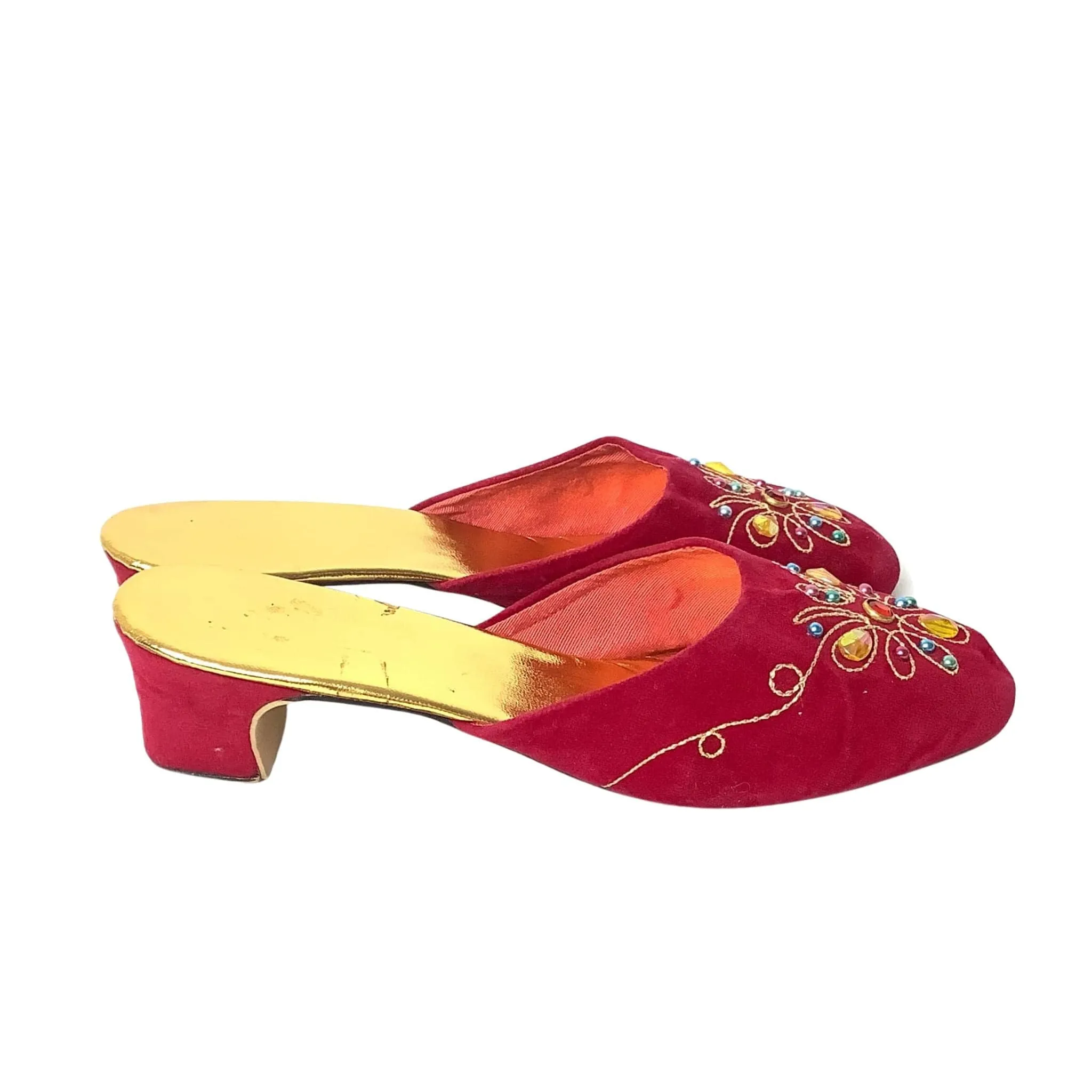 Vintage Embellished Slippers