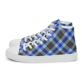Women’s Plaid high top canvas shoes, Gift For Shoe Lover