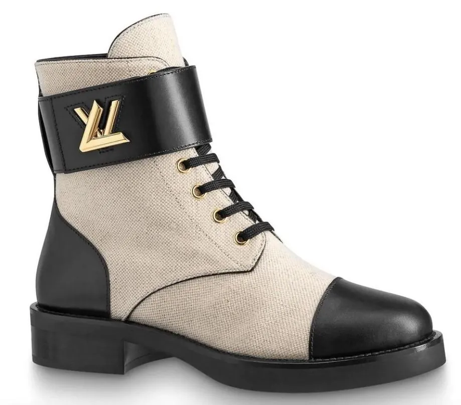 'Wonderland' Fabric and Leather Ranger Boots